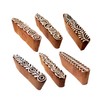 Fabric Wood Stamps Decorative Border Design Printing Blocks (Set of