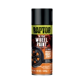 Raptor 1K Wheel Paint, Wheel Rim Touch Up Spray Paint, Professional Grade, Easy-To-Use, Gloss Black