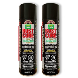 Corrosion Free Rust Cure Formula 3000 – 2 Pack Aerosol Can – No-Drip Rust Inhibitor & Undercoating for Cars, Trucks, Tractors, Snowblowers, Lawn Mowers – Stops & Prevents Rust
