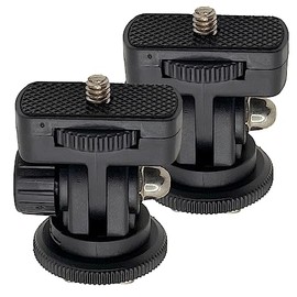 YAAAM Cold Shoe Conversion Adapter, Various (1/4 Male Convex (10 Degree Adjustable) x 2 Pieces