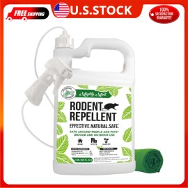 Mighty Mint 1 Gallon Mice Rat Rodent Repellent Spray, All Natural Peppermint Oil
