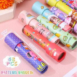 48 Pcs Kaleidoscopes, Vintage Classic Kaleidoscope Toys Educational Party Favors for Stock Stuffers Bag Fillers for Boys and Girls Birthday and School Carnival Prizes, Random Patterns (Cute Style)