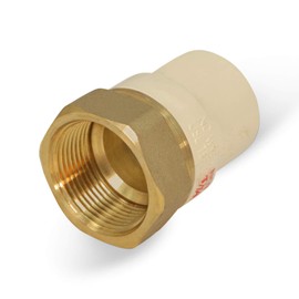 Everflow Supplies BRCPF114-NL 1-1/4" Adapter Fitting with a Brass Female and a CPVC Connect