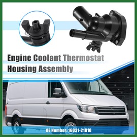 Motoforti Car Engine Coolant Thermostat Housing Assembly NO.16031-21010 for Toyota Prius C Base 2013-2014 2017-2021 for Toyota Prius C Hatchback Four 2012 Long-Lasting