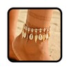Zoestar Boho Shell Anklets Gold Leaf Ankle Bracelets Pearl Beach