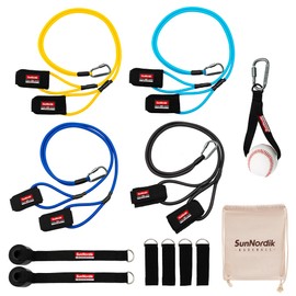 SunNordik Resistance Bands for Pitchers, Baseball & Softball Training Equipment for Improving Arm Strength & Pitching Training, Baseball Pitching Bands for All Skill Levels
