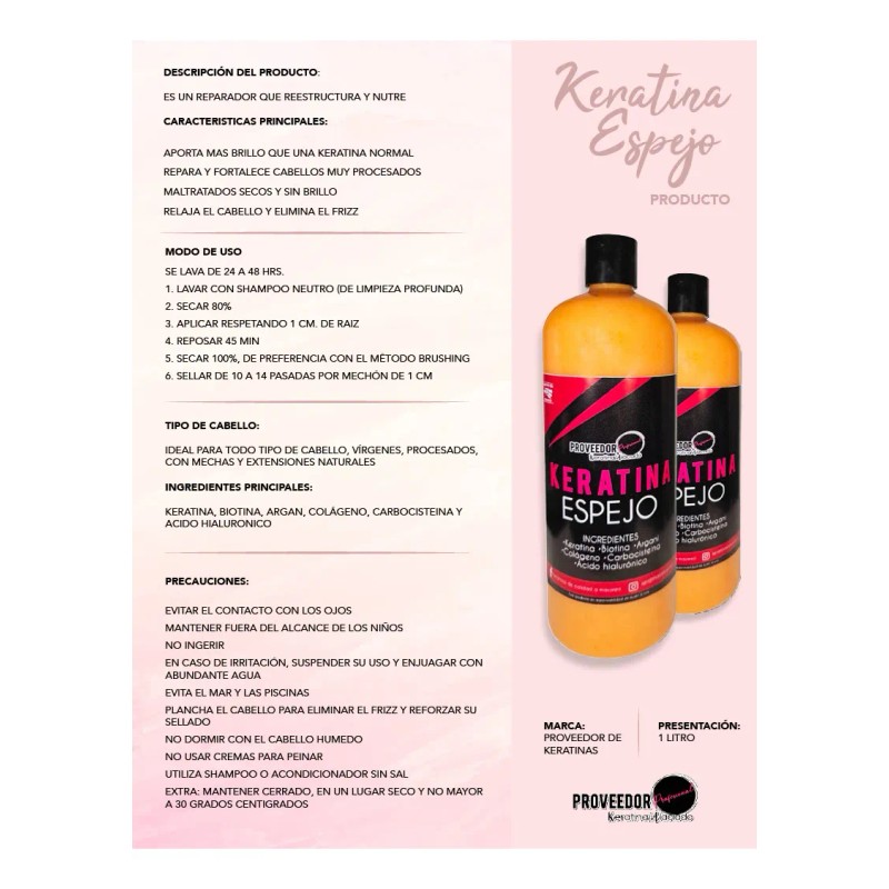 Keratina Espejo 1lt