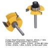 Walfront 2Pcs Slot Cutter Router Bit 1/4in Shank 3 Wing