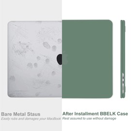 B BELK Compatible with MacBook Pro 14 inch Case 2026 2025 2024-2021 M5 M4 M3 M2 M1 A3112 A3185 A3401 A2918 A2992 A2779 A2442, Plastic Hard Shell Case+Keyboard Cover+Screen Protector, Midnight Green