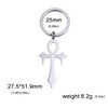 CQHODFYA Coptic Ankh Cross Keyring, Egyptian Keyring with Stainless Steel