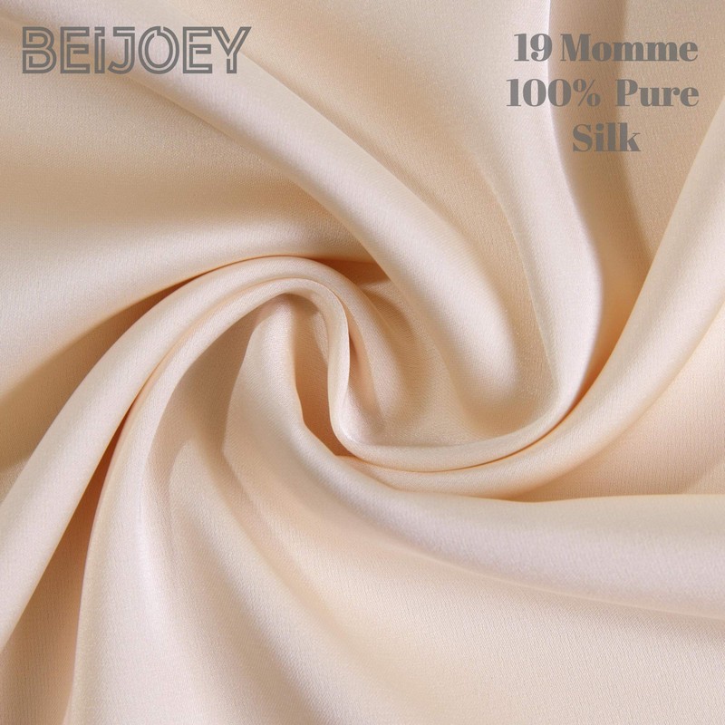 BEIJOEY 100% Mulberry Silk Pillowcase 2 Pack for Hair and