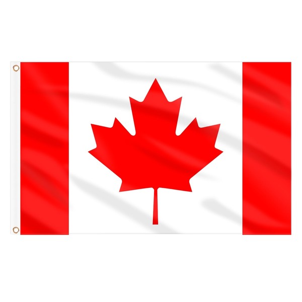 AhfuLife Canada Flag 5ft x 3ft for Canadian Party Decorations,