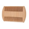 Lice Comb, Wooden Beard Comb, Professional Portable Double Sided Fine