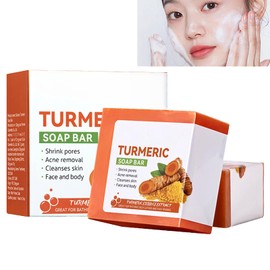 KOAHDE Gesichtsseife mit Kurkuma, Fleckenseife mit Kurkuma, Tiefenreinigung, Kurkuma-Peelingseife, natürliche Ingwerseife, Anti-Flecken-Seife, Kurkuma-Seife