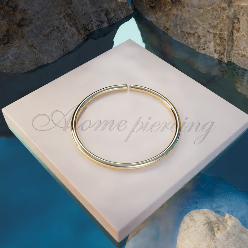 ALOME Gold Belly Button Ring - Plain 14K Gold Filled