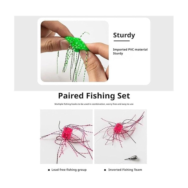 Crovakeu 10PCS Dice Shaped Soft Fishing Bait - PVC Slow