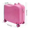 18" Kids Ride-On Suitcase Children Rolling Luggage Case Password Lock