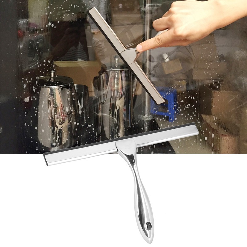 Stainless Steel Glass Cleaner Window Wiper Bathroom Glass Tile Scraper