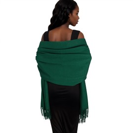 RUI VTRON Womens Winter Scarf Green Pashmina Shawls and Wraps for Evening Dresses Warm Blanket Scarf for Wedding