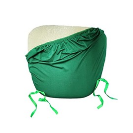 LA Linen Pack-4 Spandex Chiavari Chair Cushion Cover, Emerald Green