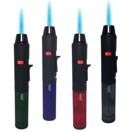 Eagle Pack of 4 Eagle Pen Torch Single Jet Flame Windproof 7" Tall Butane Lighters