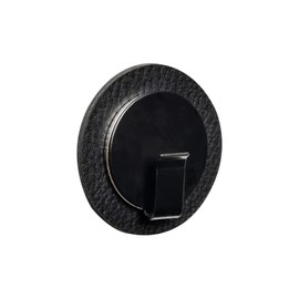 Silwy® Magnetic Hook "Clever" Black with Metal Nano Gel Pad Black - Reusable, Flexible and Washable - Perfect for Camping, Caravanning and Boating