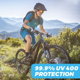 CLIUNT Polarized Cycling Sunglasses, 3Pcs UV400 Protection Running Sunglasses for Men Women, Wrap Around Sunglasse, Sports sunglasse, Ski sunglasse for Cycling Fishing Driving