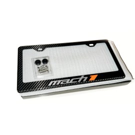 mach 1 Mustang Mach 1 Gray / Orange 100% Carbon Fiber License Plate Frame