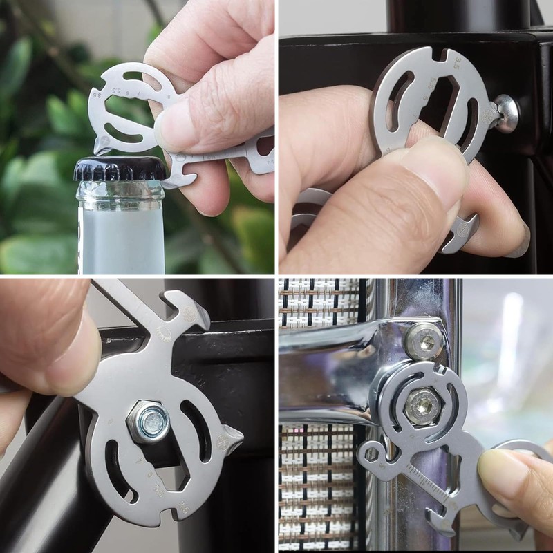 DGUSO Multitool Bicycle Tool with Aluminium Whistles 1 Piece Key