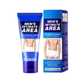 Mens Hair Removal Cream, Painless Intimate Hair Removal for Sensitive Skin