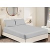 Sapphire Collection Luxury Percale Non Iron Silver Fitted Sheet Size