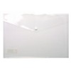A4 Clear Stud Wallet Folder Plastic Document Holder File Popper