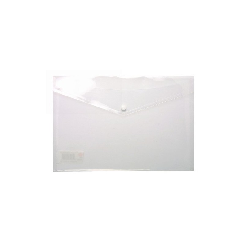 A4 Clear Stud Wallet Folder Plastic Document Holder File Popper