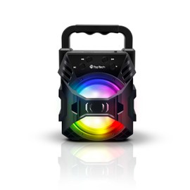 TOPTECH Audio Blade-4 400W Bluetooth Speaker, Portable 3-Inch Wireless Speaker with LED Lights, TWS Functionality, Karaoke Mode, 6-Hour Rechargeable Battery, USB Drive, TF Card, AUX, FM Radio, Red