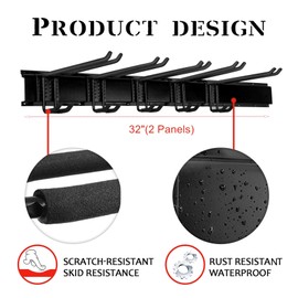 WALMANN Garage Storage Organization System Ski Wall Rack Up to 10 Pairs of Skis Mount Hanger Home Shed and Garage Snowboard Wall Rack Holds Up to 300 lbs