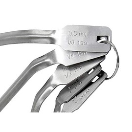 Winco MSL-5S, 1/8 Tsp, 1/4 Tsp, 1/2 Tsp, 1 Tsp, 1 Tbsp Stainless Steel Mini Ladle Set, Sauce Ladle, Gravy Ladles