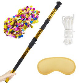 PCFING 30 Inch Piñata Stick Kit Black Gold Very Sturdy Will Not Break, Suitable for Kids Adults Can Have Fun at Any Party