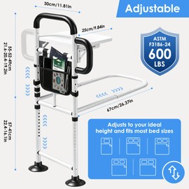 AMOVO Bed Rails for Elderly Adults Safety ASTM Certified 600LBS Bed Canes