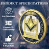 RYUKENLM Masonic Challenge Coin - Freemason Master Mason Collectible -