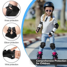 Children's Knee Pads Inline Skates [Set of 6], Protectors for Inline Skates and Protectors for Children, Suitable for Roller Skating, Wheels, Bicycles and Skateboards