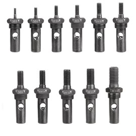 WETOLS 11Pcs Rivet Nut Tool Replacement Mandrels of WE882/WE889, Rivet Nut Tool Accessories Set M3 M4 M5 M6 M8 M10 M12, 10-24, 1/4-20, 5/16-18, 3/8-16 Rivet Nut Tool Spare Parts