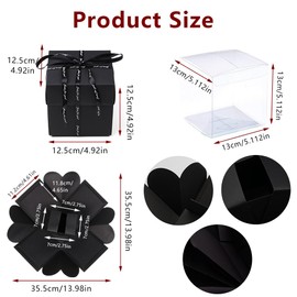 TESSTSY Surprise Box, Explosion Box Birthday, Surprise Box, Explosion Box Craft Set, Explosion Box Wedding, Gift Box, DIY Explosion Box, Surprise Box for Birthday, Christmas, Anniversary