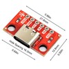 whiteeeen 4pcs USB Type C Breakout Board Red with Male
