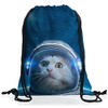 VOID Space Cat Backpack Gym Bag Sport Jute Bag Galaxy