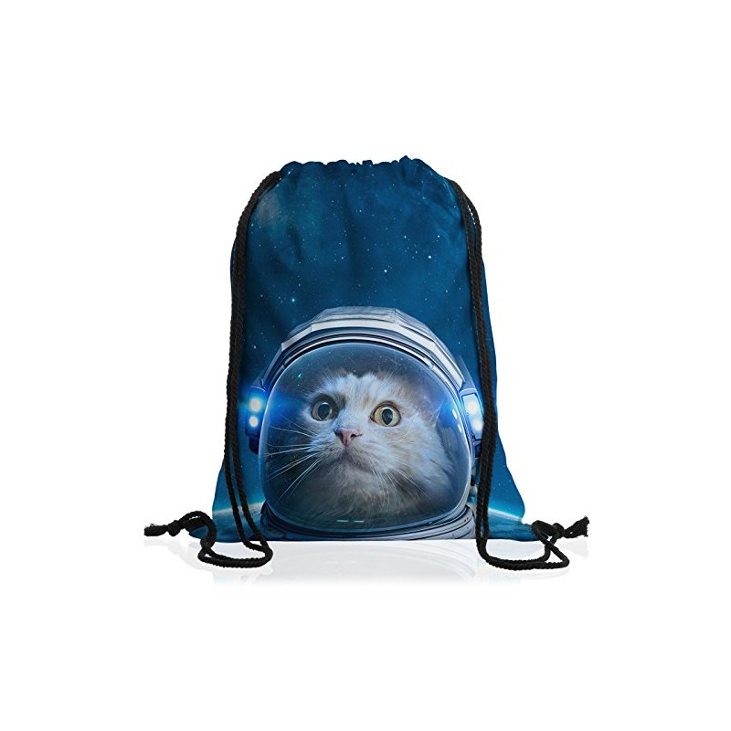 VOID Space Cat Backpack Gym Bag Sport Jute Bag Galaxy