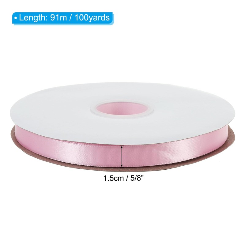PATIKIL 5/8"x100Yard Polyester Satin Ribbon, Single Faced Grosgrain Ribbon Solid