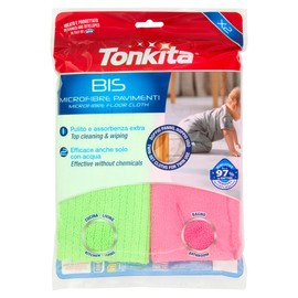Tonkita | Bis 2 Panni Pavimenti 40x50 cm, Panni in Mivrofibre per Pavimento Cucina e Bagno, Pulito e Assorbenza Extra, Adatti a Tutte le Superifici, Straccio Pavimenti, Panno Per Spazzolone