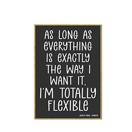 Honey Dew Gifts, As Long as Everything is Exactly The Way I Want it. I'm Totally Flexible, 2.5 inch by 3.5 inch, Locker Decorations, Refrigerator Magnets, Funny Decorative Magnet, 754076
