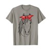 Funny Horse Lovers Tee | Red Bandana Print for Girls & Women T-Shirt