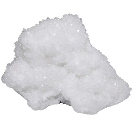 mookaitedecor Natural Clear Quartz/Rock Quartz Druzy Crystal Cluster Specimen, Reiki Spiritual Raw Healing Crystal Gemstone Ornament Home Desk Decor(100-150g), Length 60-120mm / 2.36-4.72”